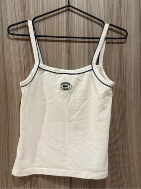 Sporty & Rich × Lacoste Stretch Piqué Tank Top – White – Size 36